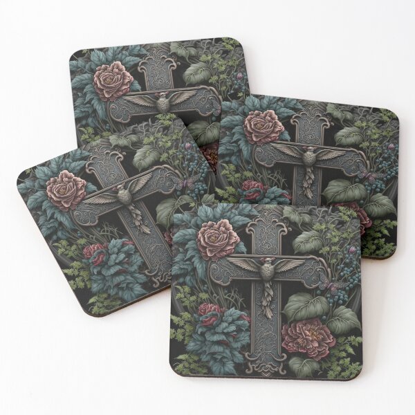 Item preview, Dark Elegance: The Gothic Cross and Flowers designed and sold by Myriam Iart.