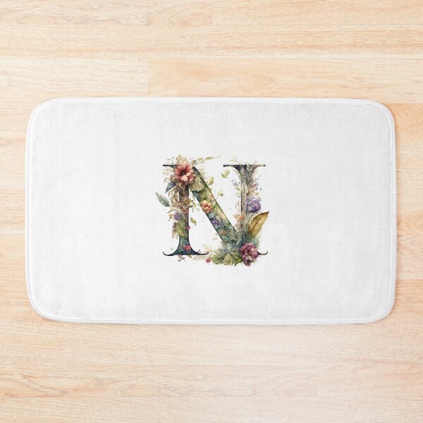 Item preview, Floral Garden Watercolor Monogram Letter N designed and sold by FloralFancy.