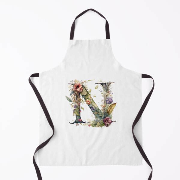 Item preview, Floral Garden Watercolor Monogram Letter N designed and sold by FloralFancy.