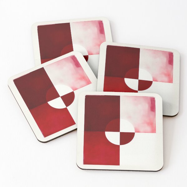 Item preview, SIGNAL SQUARED - Acrylic Wash Abstract Painting Panel Design designed and sold by speedrunner.
