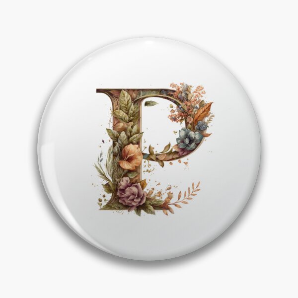 Item preview, Floral Garden Watercolor Monogram Letter P designed and sold by FloralFancy.