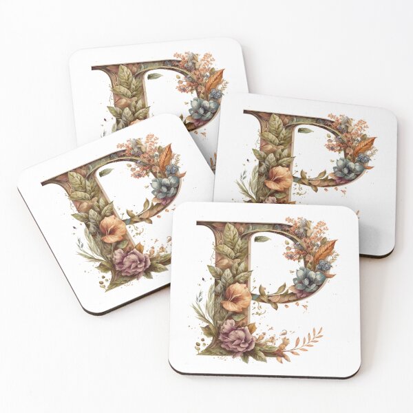 Item preview, Floral Garden Watercolor Monogram Letter P designed and sold by FloralFancy.