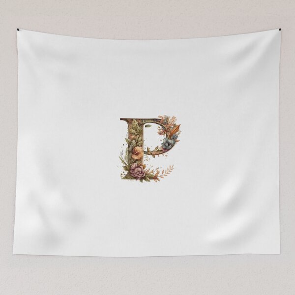 Item preview, Floral Garden Watercolor Monogram Letter P designed and sold by FloralFancy.