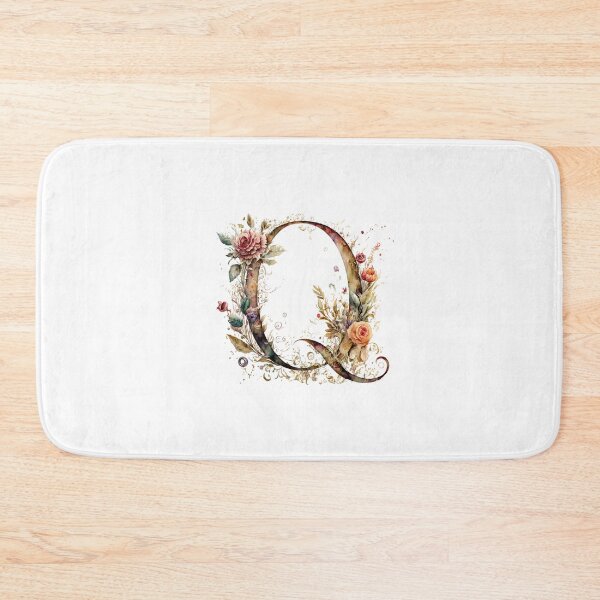 Item preview, Floral Garden Watercolor Monogram Letter Q designed and sold by FloralFancy.