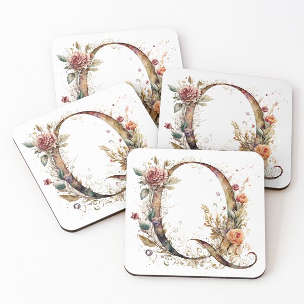 Item preview, Floral Garden Watercolor Monogram Letter Q designed and sold by FloralFancy.