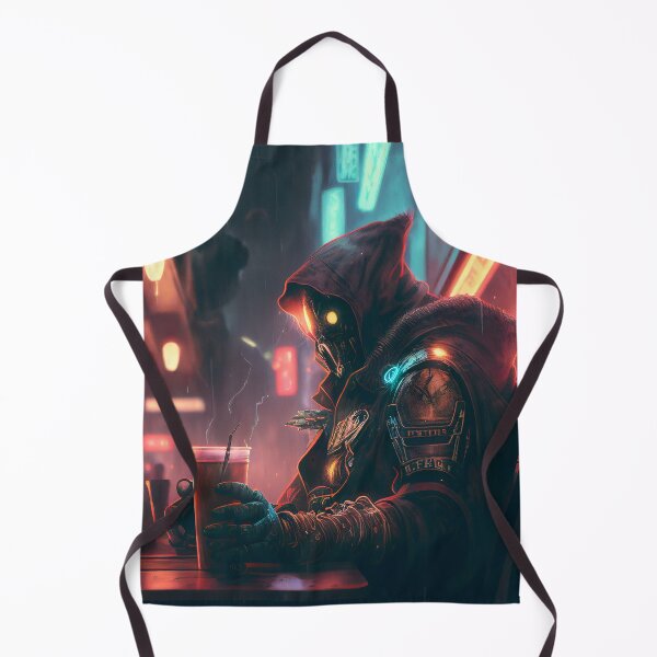 Item preview, Cyberpunk Character Sipping on Coffee in a Neon Cafe designed and sold by TortillaChief.