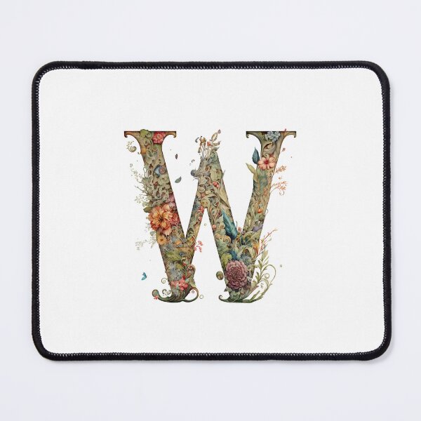 Item preview, Floral Garden Watercolor Monogram Letter W designed and sold by FloralFancy.
