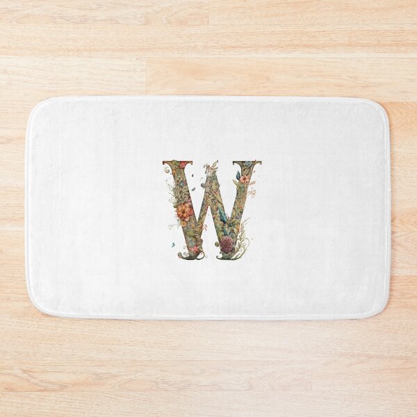 Item preview, Floral Garden Watercolor Monogram Letter W designed and sold by FloralFancy.