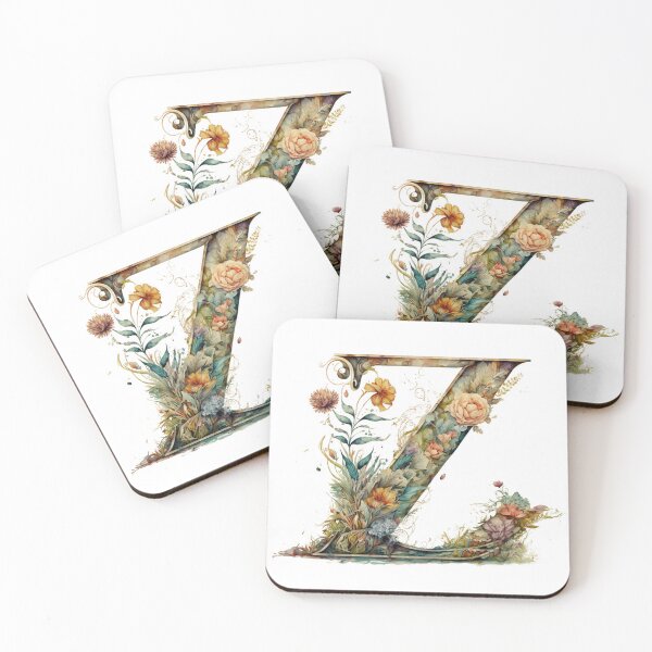 Item preview, Floral Garden Watercolor Monogram Letter Z designed and sold by FloralFancy.