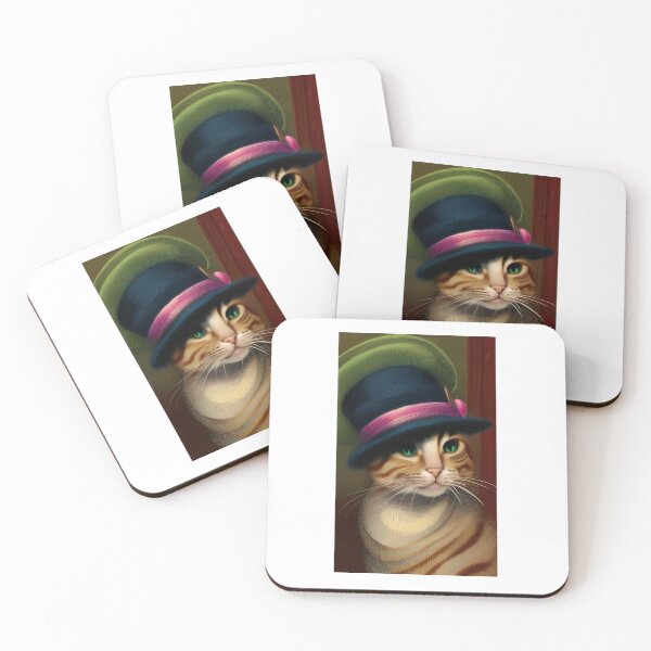 Item preview, Cute cat wearing a hat  designed and sold by GroovyDino.