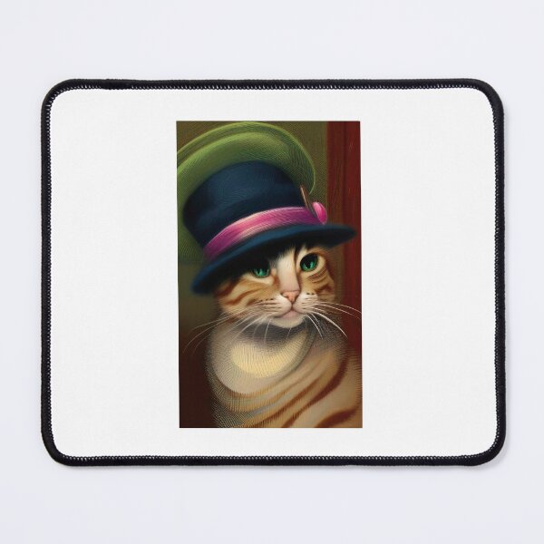 Item preview, Cute cat wearing a hat designed and sold by GroovyDino.