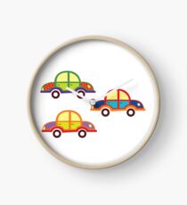 little cars - cartoon cars - colorful cars - little cars Clock