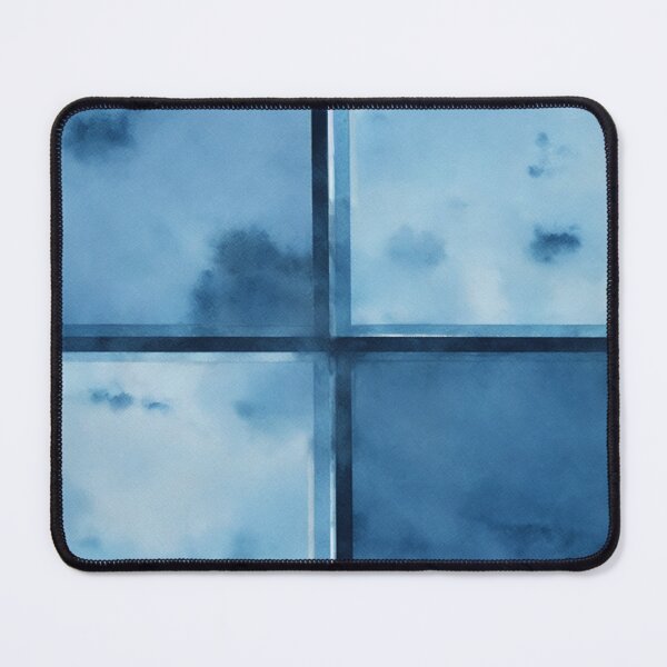 Item preview, BLUE SQUARED - Acrylic Wash Abstract Window Painting designed and sold by speedrunner.