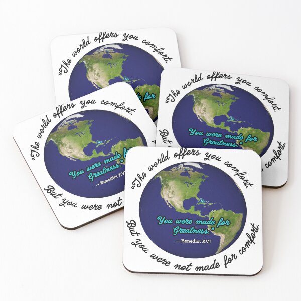 Item preview, Benedict XVI Quote You Were Made for Greatness Western Hemisphere Version designed and sold by KTSubz Faith & Fun Designs.