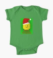 Merry Christmas Santa Minifig by Customize My Minifig One Piece - Short Sleeve