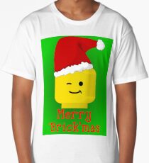 Merry Christmas Santa Minifig by Customize My Minifig Long T-Shirt