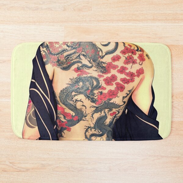Item preview, Geisha with Irezumi, Full Back Tattoos Portrait in Traditional Japanese + Anime Style designed and sold by Ellen Davis.