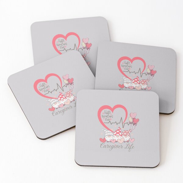 Item preview, Caregiver Life Heartline Gnome Happy Valentine's Day Design sitters, CNA, home health aide, or care givers.  designed and sold by tranquilbeach.