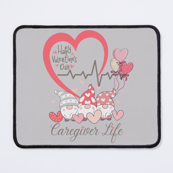 Item preview, Caregiver Life Heartline Gnome Happy Valentine's Day Design sitters, CNA, home health aide, or care givers. designed and sold by tranquilbeach.