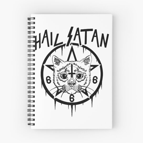 Item preview, HAIL SATAN - EVIL CAT - FUNNY CAT designed and sold by ShirtWreck.