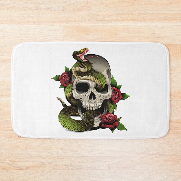 Item preview, skull snake and roses.  designed and sold by DALIO666.