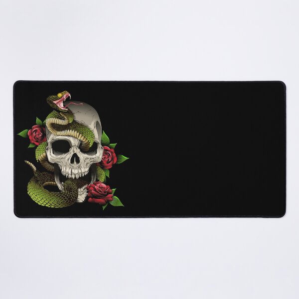 Item preview, skull snake and roses.  designed and sold by DALIO666.