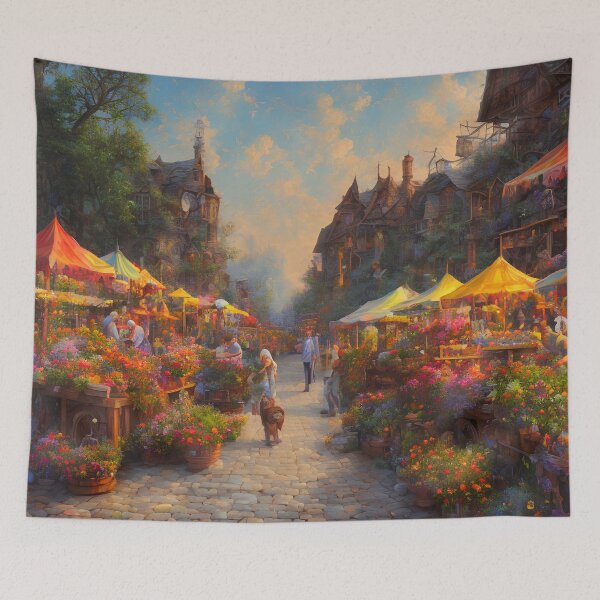 Item preview, Spring Time Farmers Market Digital Art designed and sold by ArtsyWishesShop.