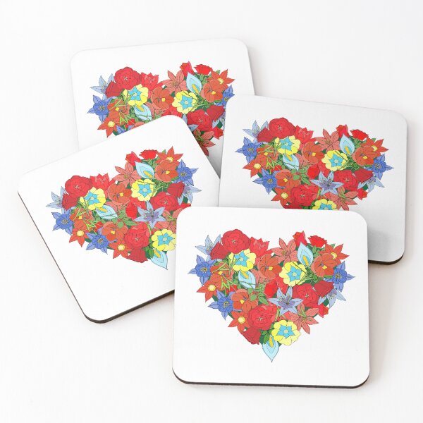 Item preview, Vibrant Floral Heart designed and sold by silviaol.