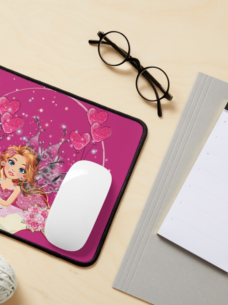 Thumbnail 3 of 5, Mouse Pad, Felicia's Valentine's Day Dreaming Collection designed and sold by TeelieTurner.