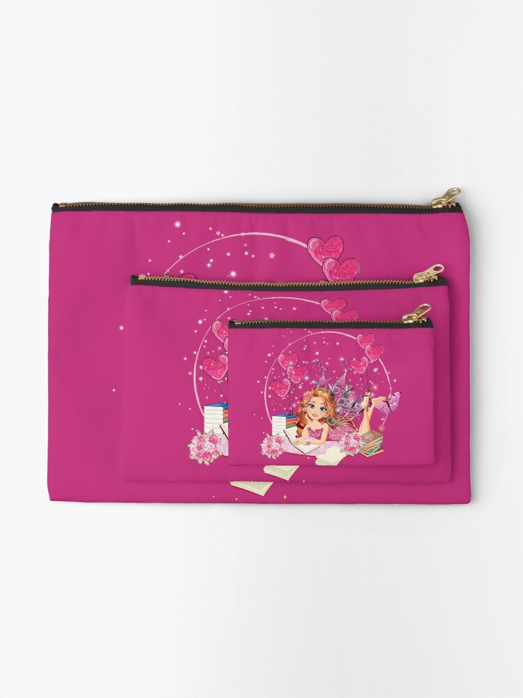 Thumbnail 2 of 4, Zipper Pouch, Felicia's Valentine's Day Dreaming Collection designed and sold by TeelieTurner.