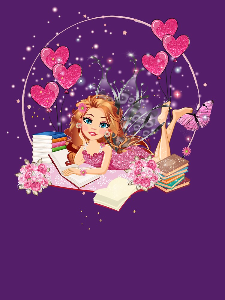 Thumbnail 3 of 3, Fitted Scoop T-Shirt, Felicia's Valentine's Day Dreaming Collection designed and sold by TeelieTurner.