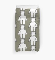 Banksy Style Astronaut Minifigure by Customize My Minifig Duvet Cover