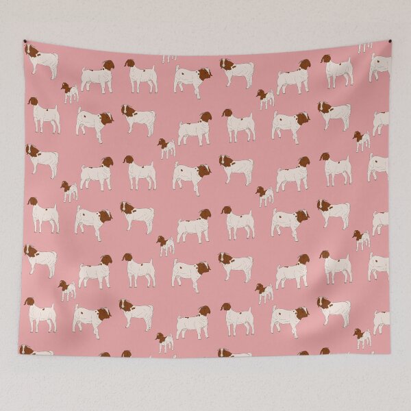 Item preview, Boer Goats Pattern Pink designed and sold by Ashley Gagnon.