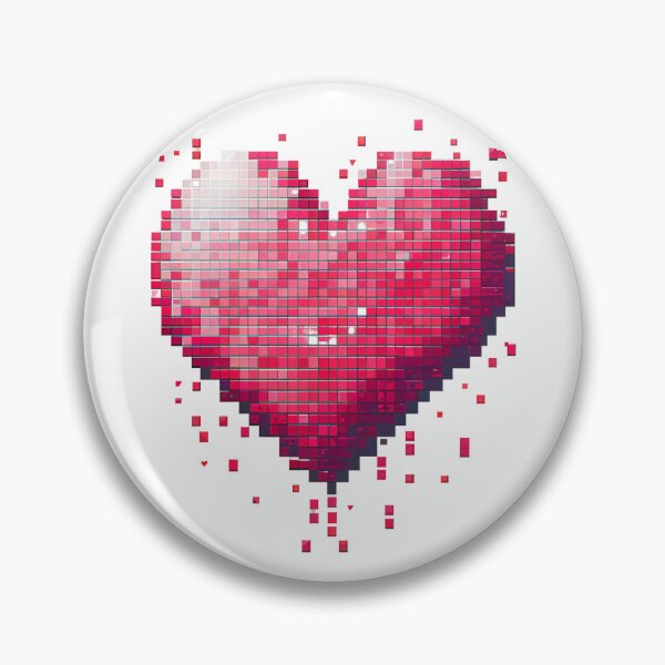 Item preview, Romantic Heart Pixel Art for Valentine's Day designed and sold by Voyshop.
