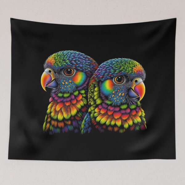 Item preview, Rainbow Lorikeet Love, Australian Birds, Bright and Colorful, Full of Personality and Love for Life designed and sold by Orianah.