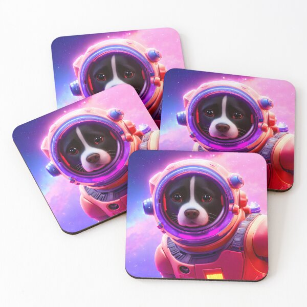 Item preview, Dog in Space Digital Art designed and sold by ArtsyWishesShop.