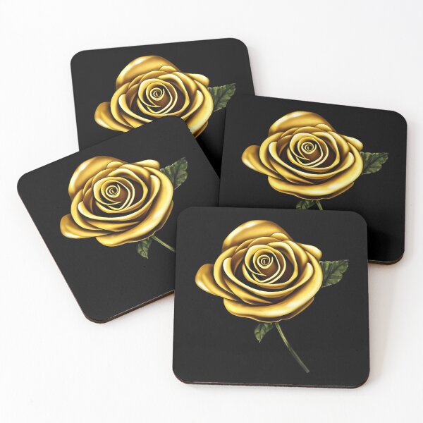 Item preview, Gold rose flower artwork designed and sold by gramizzia.