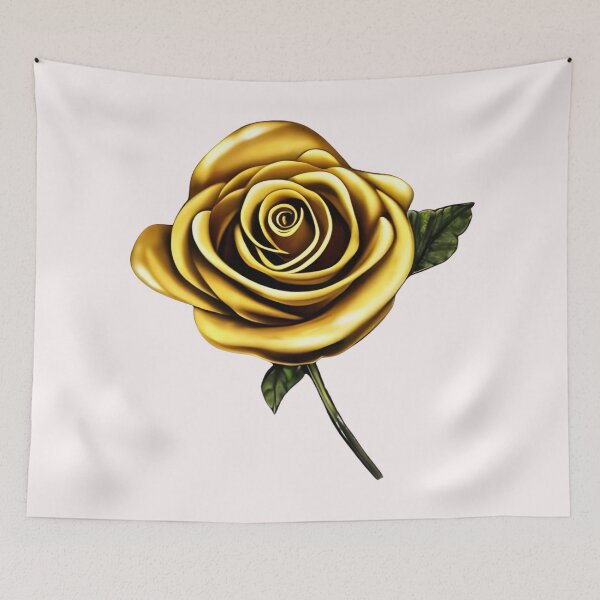 Item preview, Gold rose flower artwork designed and sold by gramizzia.