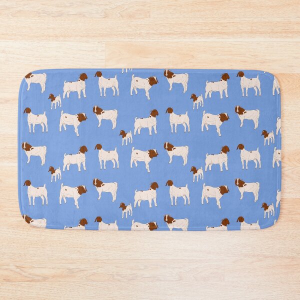Item preview, Boer Goats Pattern Blue designed and sold by Ashley Gagnon.