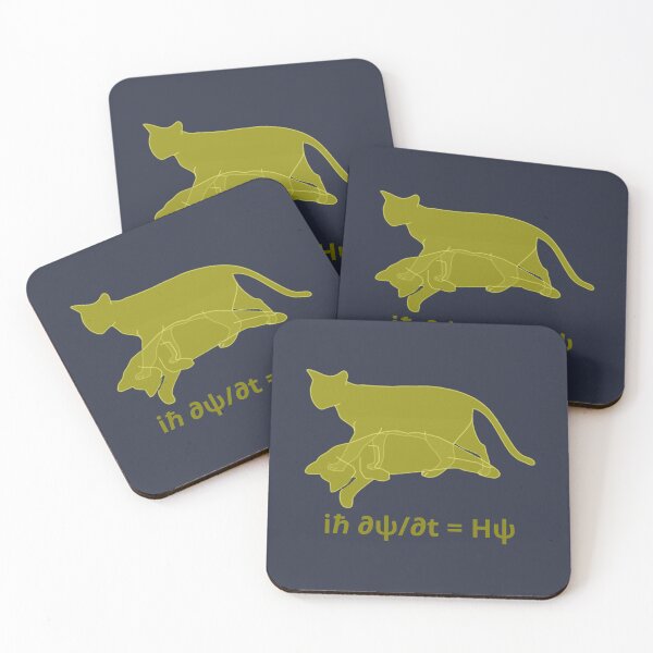 Item preview, Golden cat and schrodinger's paradox - background blue designed and sold by denis90ch.