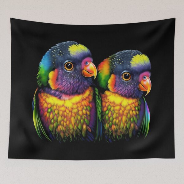 Item preview, Rainbow Lorikeet Love, Australian Birds, Bright and Colorful, Full of Personality and Love for Life designed and sold by Orianah.