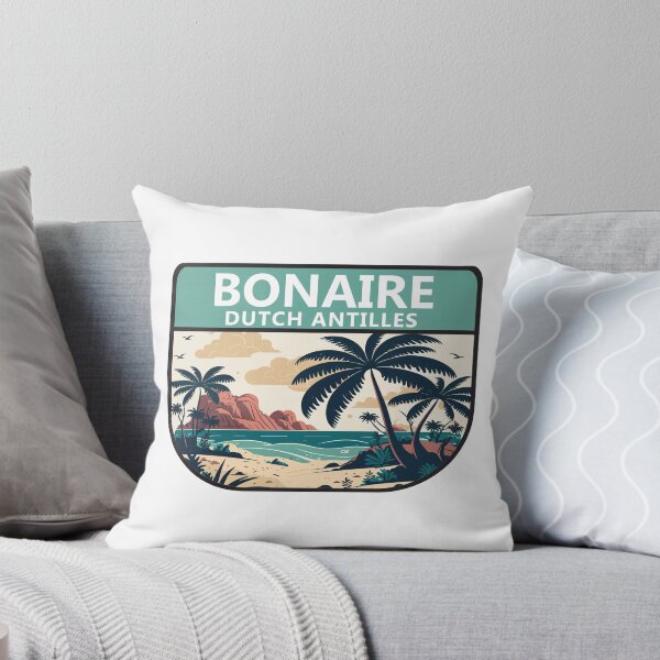 Aperçu de l'œuvre Emblème rétro des Antilles néerlandaises de Bonaire créée et vendue par KrisSidDesigns.
