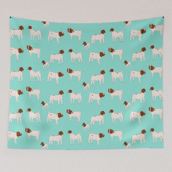 Item preview, Boer Goats Pattern Seafoam designed and sold by Ashley Gagnon.