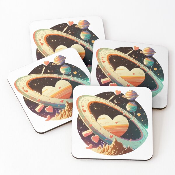Item preview, Love in Saturn 3 - Happy Hearts 43 | Colorful Cartoon Love designed and sold by Sunchaser World.