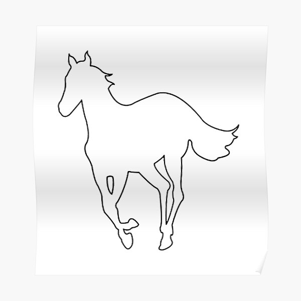 horse pony white Poster