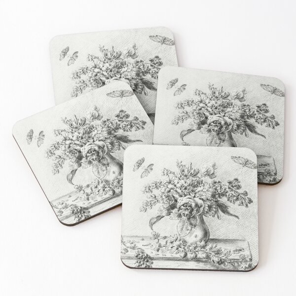 Item preview, Jean Bernard- Still Life With Flowers, and Butterflies designed and sold by tomorrowsart.
