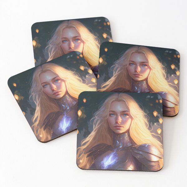 Item preview, Blond Knight A Digital Portrait designed and sold by oanaunciuleanu.