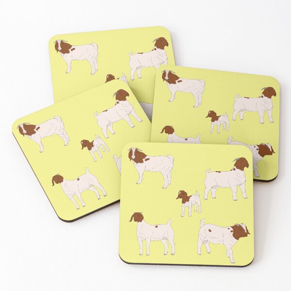 Item preview, Boer Goats Pattern Yellow designed and sold by Ashley Gagnon.