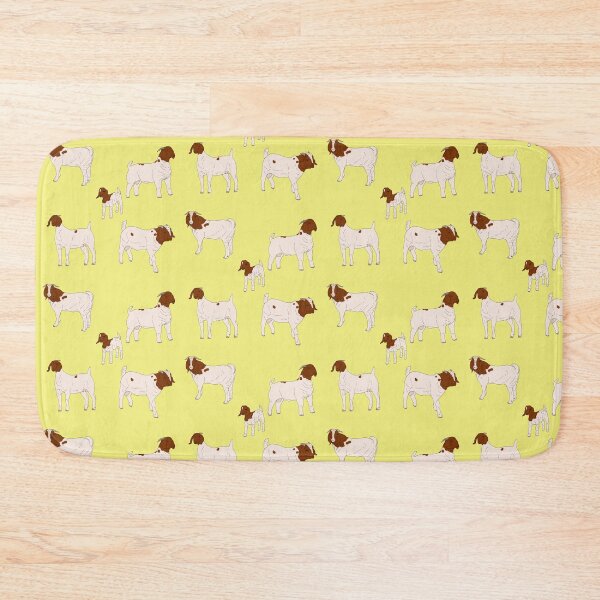 Item preview, Boer Goats Pattern Yellow designed and sold by Ashley Gagnon.