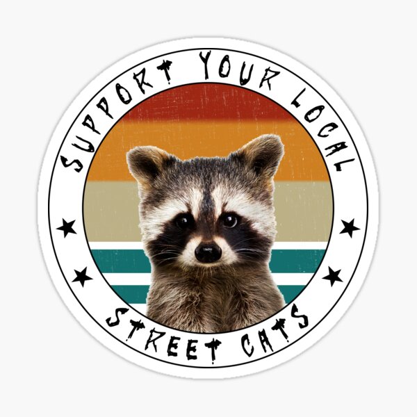 Item preview, Support Your Local Street Cats Vintage Baby Raccoon designed and sold by Chardo55.